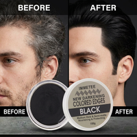 IMMETEE Pomada para el Cabello con Color Negro, Tinte Temporal para el Cabello, Cera Fijadora Fuerte, Gel para Oscurecer las Puntas, 100g