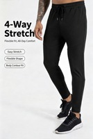 Pantalon de survêtement décontracté pour homme, taille XL, à faible impact, 100 % polyester, toile respirante, séchage rapide, protection UV, écologique, élastique