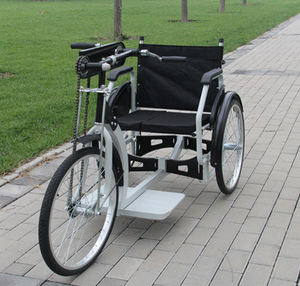 Tricycle léger de manivelle de fauteuil roulant de réadaptation handicapé de pliage portatif manuel pour des personnes âgées de patient - Product Image 3