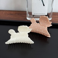 Pince à cheveux Bemay Fashion de haute qualité, motif pois rétro, mignonne, grande taille, en acétate, pour femme, style requin, accessoire de coiffure