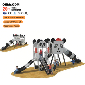 Reuzenpanda-Avontuur Glijbaan Weerbestendige Speelstructuur Met Antislip-Stappen Eenvoudige Montage - Product Image 1