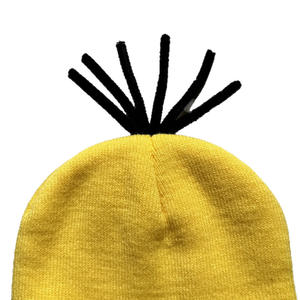 For Cross-Border Halloween <strong>Minion</strong> Jacquard Knitted Cosplay <strong>Hat</strong> Yellow Yarn 100% Acrylic Fashion Parent-Child <strong>Hat</strong> - Product Image 5