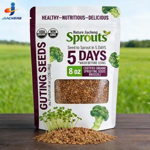 Sacchetto con Zip in Plastica Personalizzato per Imballaggio di Semi Agricoli, Alta Barriera, Impermeabile, in Alluminio - Product Image 1