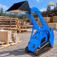 Mini-chargeuse LOGWAY avec chenilles en caoutchouc de 200 mm pour opérations en espaces étroits, idéale pour l'entretien des propriétés, compatible OEM/ODM