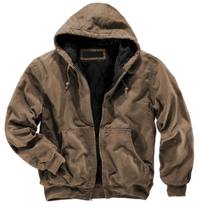 OEM and ODM Custom Casual Autumn <b>Zipper</b> Hooded Motorcycle <b>Jacket</b> for Men Black Waxed Canvas Eco-Friendly Breathable Windproof - Product Image 1