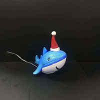 Lanterne Chapeau Requin de Noël en Gros, Mini LED RGB Bleu Blanc, Décoration du Nouvel An, Alimentation par Piles/USB, Certifié CE