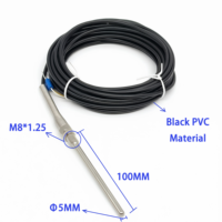 Sonde de température RTD PT100 à montage fileté, sonde en acier inoxydable, câble PVC 3 conducteurs résistant à la corrosion, qualité certifiée précise