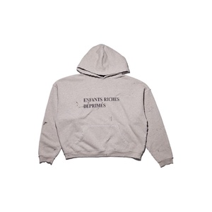 Felpa con Cappuccio Oversize da <span class=keywords><strong>Uomo</strong></span>, Produzione Professionale Personalizzata, Effetto Lavato, Sbiadito e Usurato, Stile High <span class=keywords><strong>Street</strong></span> - Product Image 1