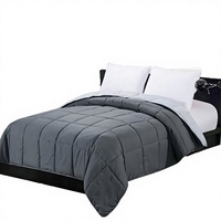 Parure de lit 3 pièces Home Comforter : Housse de couette, drap plat, 100% microfibre polyester, finition unie, 220*240cm, style hôtel japonais