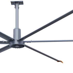 Moteur synchrone à aimants permanents PMSM efficace, pales en alliage d'aluminium et de magnésium de 24 pieds (7,3 m), ventilateur HVLS silencieux à 38 dB, Keystone - Product Image 1