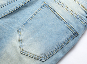 กางเกงยีนส์ขาดสำหรับผู้ชาย,กางเกงลำลองทรงสลิมฟิตน้ำหนักเบารับประกันคุณภาพ - Product Image 6