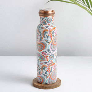 Traditional Copper <b>Water</b> <b>Bottle</b> for Kitchen Dining Table Office Desk and Reusable Everyday Drinking <b>Water</b> Storage - Product Image 1