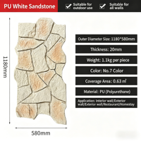 Panneau mural extérieur en pierre artificielle PU pour villa, léger, installation rapide, écologique, imperméable, texture de roche réaliste