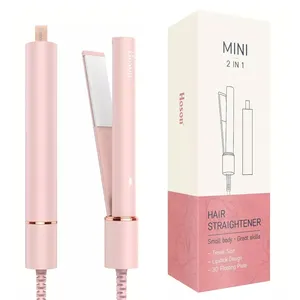 Máy Duỗi Tóc Màu Hồng Uốn Cong 360 Độ Di Động Tại Nhà Chất Lượng Cao Dùng Khi Đi Du Lịch - Product Image 1