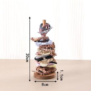 Support de rangement créatif en <span class=keywords><strong>bois</strong></span> massif pour élastiques à cheveux, anneaux à cheveux, cordes à cheveux, fleurs à cheveux, présentoir pour tête et bracelet - Product Image 6