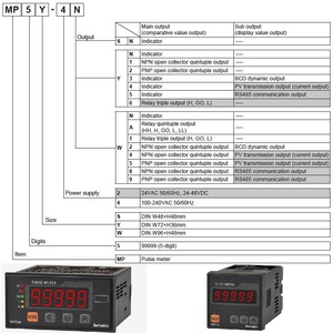 Autonics mp5w xung Meter mp5m tỷ lệ Meter MP5W-4N mp5s mp5y điện mét - Product Image 3