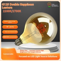 Ampoule Edison E27 G125 AC LED, lumières de bougie, entrepôt, décorative, double bonheur, lampe à mots, gradation, commande tactile, rechargeable