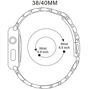 Keepwin Quyến Rũ <span class=keywords><strong>7</strong></span> Bead Thép Không Gỉ Thể Thao Đồng Hồ Bead Ban Nhạc Mỏng Dây Đeo Thắt Lưng Cho Apple Đồng Hồ 9 8 <span class=keywords><strong>7</strong></span> 6 5 4 3 2 1 SE - Product Image 4