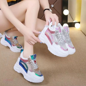 Nuove <span class=keywords><strong>Sneakers</strong></span> di Lusso alla Moda <span class=keywords><strong>con</strong></span> Suola Spessa per Donna, Scarpe da Corsa in Rete, Scarpe Sportive da Passeggio per Donna - Product Image 5