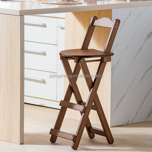 Tabouret pliant haut en bois moderne et pratique pour économiser de l'espace à la maison - Product Image 1