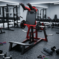 Machine à Squat Commerciale en Acier avec Fonctionnalités de Sécurité, Équipement Professionnel d'Entraînement de Force pour Utilisation en Salle de Sport Intérieure, Capacité 200 kg