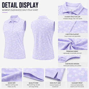 Polo <span class=keywords><strong>de</strong></span> <span class=keywords><strong>golf</strong></span> sans manches pour <span class=keywords><strong>femme</strong></span> en piqué 280 GSM <span class=keywords><strong>de</strong></span> qualité supérieure, personnalisable avec logo, respirant, performance athlétique, vêtements <span class=keywords><strong>de</strong></span> sport, vente en gros OEM - Product Image 3
