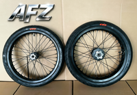 Nouveau kit de roues Supermoto Sur-Ron Light Bee X LBX 17 pouces, pneus chromés argentés 70/90-17, pneus haute performance électriques