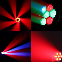 Projecteur LED professionnel RGBW DMX512 à tête mobile 7*40W avec CRI90 et IP33 pour scène, mariage, fête, boîte de nuit et jardin