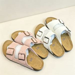 Birkenstocks – Mules et sabots de pêcheur pour hommes toutes saisons, sandales gladiateur à bout carré en cuir véritable beige, pantoufles de massage - Product Image 6