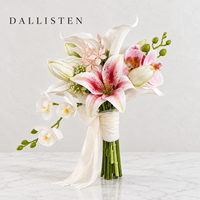 Bouquet de mariée artificiel Dallisten Rose Lys Calla Orchidée pour la mariée, vente en gros, décoration florale personnalisée