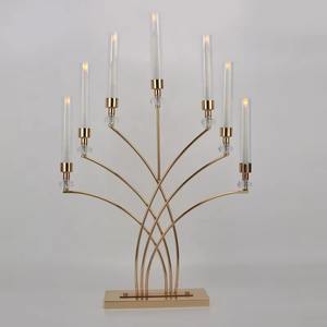 Candélabre en métal blanc de luxe support 1.2m de haut bougeoirs de mariage décoration de mariage de haute qualité électricité YAMAI marque - Product Image 2