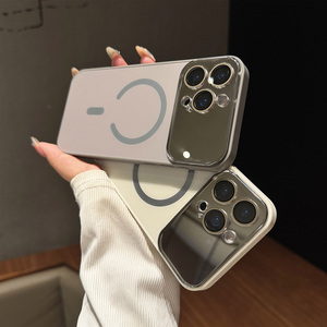 Fundas protectoras de cámara de cristal mate con <span class=keywords><strong>carga</strong></span> magnética para PC de lujo para iPhone 16 <span class=keywords><strong>Pro</strong></span> Max 17 Air 15 14 <span class=keywords><strong>Plus</strong></span> 13 12 - Product Image 2