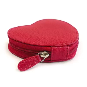Custom PU Leather Factory Direct <b>Cute</b> Handbag Ladies Red Wallet Heart Shaped Coin <b>Purse</b> Kawaii Wrist Bag Lipstick Clutch - Product Image 1