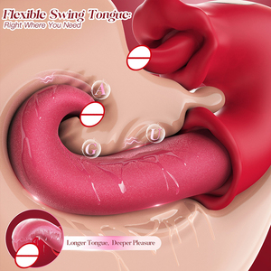 Erwachsenen-Zungenstimulator Zungenleck-Stimulator für Weibliche Masturbation zur G-Punkt- und Klitoralen Orgasmus-Stimulation <span class=keywords><strong>USB</strong></span>-Aufladbar - Product Image 4