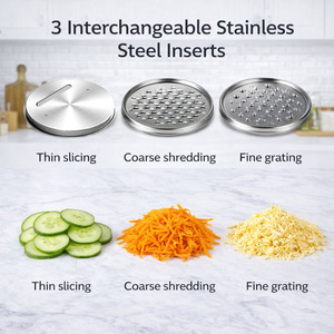 <span class=keywords><strong>Bol</strong></span> à salade en acier inoxydable avec couvercle en <span class=keywords><strong>verre</strong></span>, <span class=keywords><strong>hachoir</strong></span>, râpe, ensemble de bols mélangeurs pour cuisine, restaurant, traiteur, alimentation et service - Product Image 4