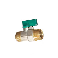 Vanne à boisseau sphérique double filetage mâle DN15 1/2'' sur mesure - Vanne d'arrêt à poignée courte épaissie double filetage mâle en acier inoxydable 304