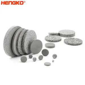 Yüksek sıcaklık sinterlenmiş metal gözenekli SS 316L disk filtresi mikron filtre alev arrestors 50 ila 60um gözenek boyutu