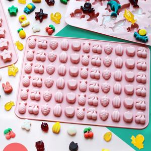 New 66 khoang Mini sô cô la <span class=keywords><strong>Silicone</strong></span> Gummy nướng khuôn khay kẹo khuôn của hình dạng trái cây - Product Image 2