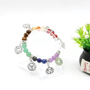 Pulseras de 7 Chakras Naturales al por Mayor, Pulseras de Piedras Preciosas de Cristal para Mujer, Regalo - Product Image 3