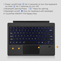 2 in 1 yüzey Pro 12.6 "pencere 10 Tablet Ram 8GB Rom klavye ve kalem ile 256GB Tablet PC