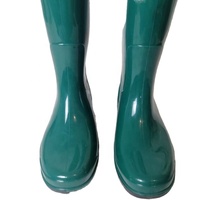 Bottes de pluie imperméables en PVC vert bon marché pour hommes Gumboot pour le travail