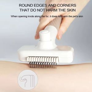 3-In-1 <b>Pet</b> Grooming <b>Brush</b> Kit For Cats Multifunctional Shedding Comb Gentle On Hands Plastic Design - Product Image 4