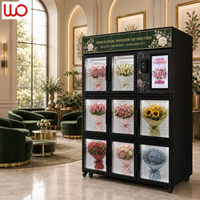 Distributeur automatique intelligent de bouquets de fleurs à 8 compartiments avec système de refroidissement et surveillance à distance de l'inventaire