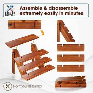 4 Lớp Món Tráng Miệng Tự Chọn Hiển Thị Đứng Bằng Gỗ Tháp Thực Phẩm Phục Vụ Bảng Khay <span class=keywords><strong>3</strong></span> Tier Cup Bánh Đứng Cho Đảng Trang Trí - Product Image 2