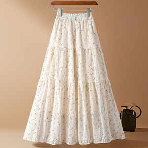 Mù<span class=keywords><strong>a</strong></span> Hè Mới Thời Trang Retro Dài Một Dòng Hoa In Bãi Biển Boho Giản Dị Cao Eo Váy xếp li Cho Phụ Nữ - Product Image 1