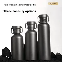 Bouteille d'eau portative d'ustensiles de cuisine de camping en plein air en titane pur pour le cyclisme et le voyage tasse légère pour l'eau bouillante