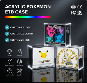 กล่องอะคริลิคแม่เหล็กแบบกำหนดเอง อุปกรณ์เสริม TCG อะคริลิค กล่องป้องกันการกระแทกแบบแม่เหล็กอะคริลิคสำหรับกล่อง ETB - Product Image 1