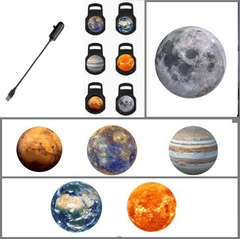 Starry Sky Mini ABS Moon Lamp Bedroom Creative LED USB Cable 5V Powered Night Light Logo Projection Internet Light