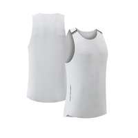 Débardeur Homme Col Rond Coupe Classique Longueur Standard 90% Polyester 10% Spandex pour la Gym
