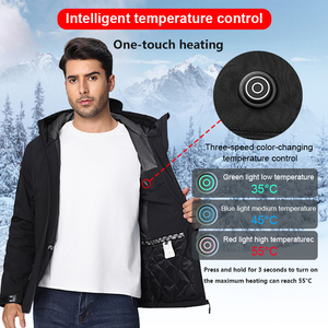 Tùy chỉnh mùa đông không thấm nước Áo khoác điện Windproof USB sạc nóng Áo Khoác Nam quần áo của nam giới xuống áo khoác nóng Áo khoác - Product Image 2